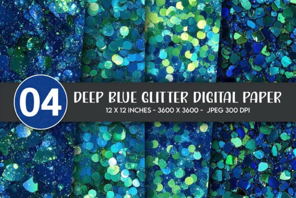Download Deep Blue Glitter Digital Paper - Deep blue glitter Collection