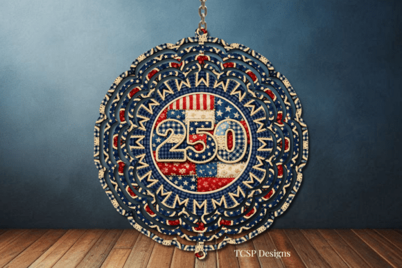 Download Patriotic Quilted 250 Wind Spinner - Quilted Collection