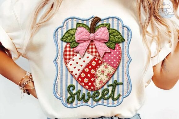 Download Sweet Strawberry Patchwork Quilted PNG - Quilted Collection