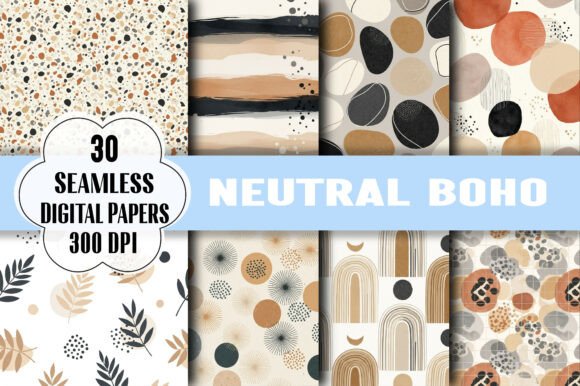 Download Neutral Boho Digital Pattern Pack - Digital pattern pack Collection