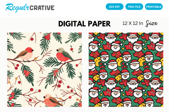 Download Christmas Gift Wrap Digital Pattern Pack - Digital pattern pack Collection