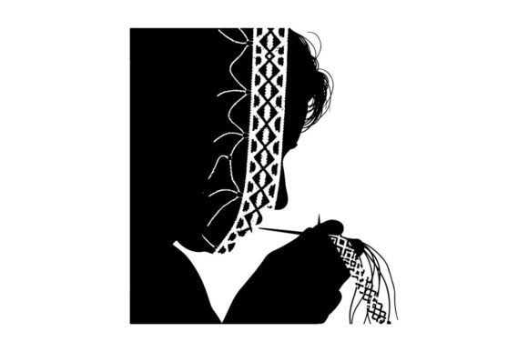 Download Woman with Intricate Lace Collar Vector - Premium Resources